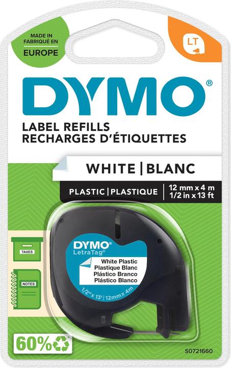 Produktbild Dymo S0721660 Kunststoffband (1.20 cm, Weiss)