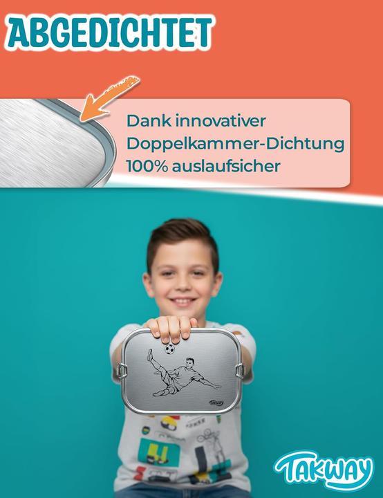 Produktbild Takeway Edelstahl Brotdose mit Fächern