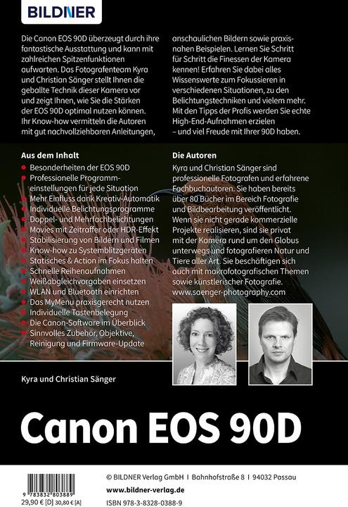 Immagine prodotto Canon EOS 90D (Tedesco, Christian Bildner, Dott.ssa Kyra Sänger, Dr Christian Sänger, 2019)