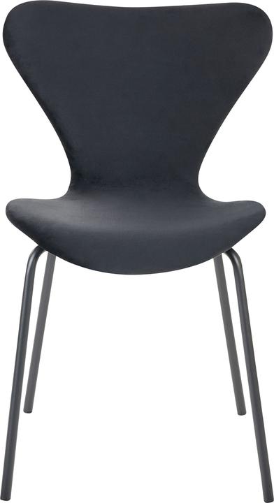 Actual product image Beliani Esszimmerstuhl Samtstoff schwarz 2er Set BOONVILLE