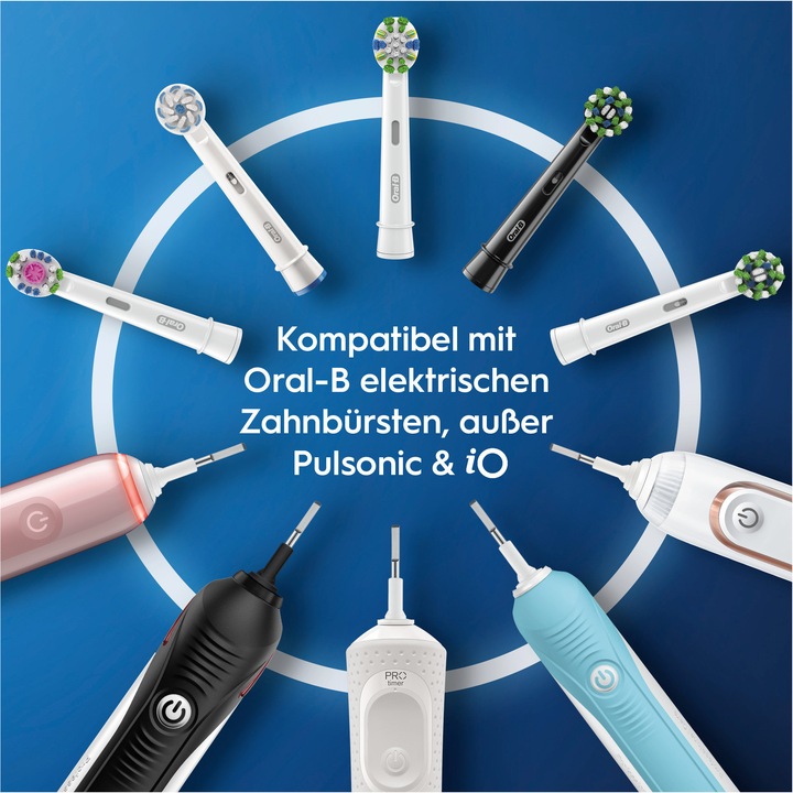 Actual product image Oral-B CrossAction Black with CleanMaximiser Technology Electric Toothbrush Heads (10 x)