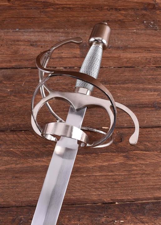 Actual product image Battle Merchant Basket rapier with wide blade wire-wrapped handle