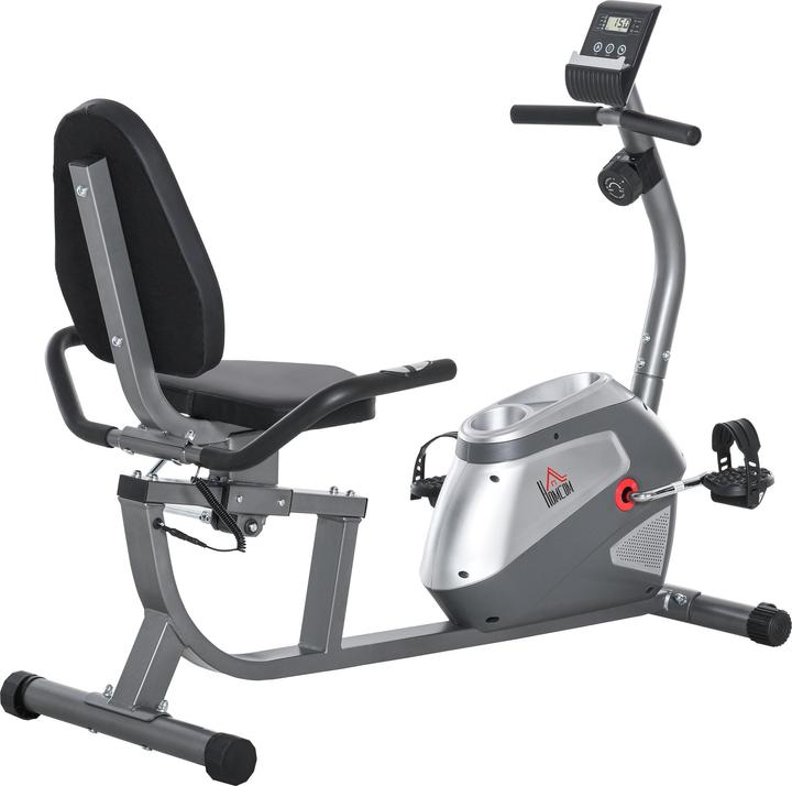 Homcom Recumbent ergometer with LCD display and 8 levels