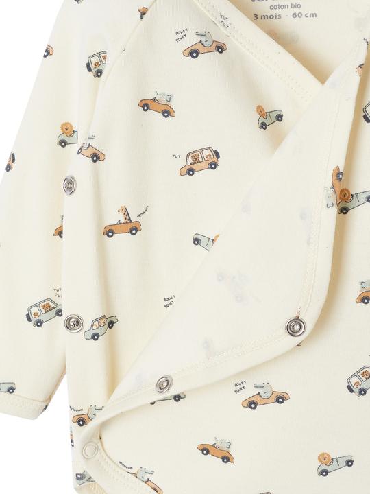 Actual product image Vertbaudet Bio-Kollektion: Baby Geschenk-Set aus Body, Latzhose, Mütze & Cordjacke (44)