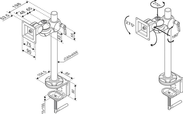 Produktbild Roline Single (Tisch, 32", 12 kg)
