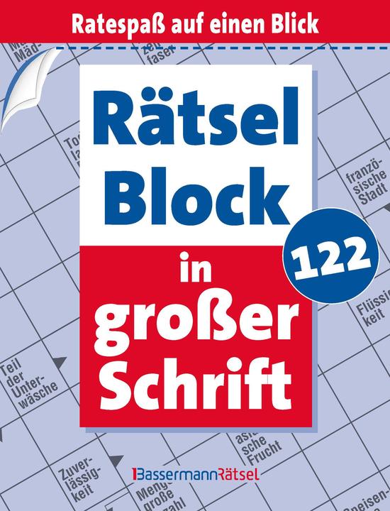Puzzle pad in large font 122 (German, Eberhard Krüger, 2024)