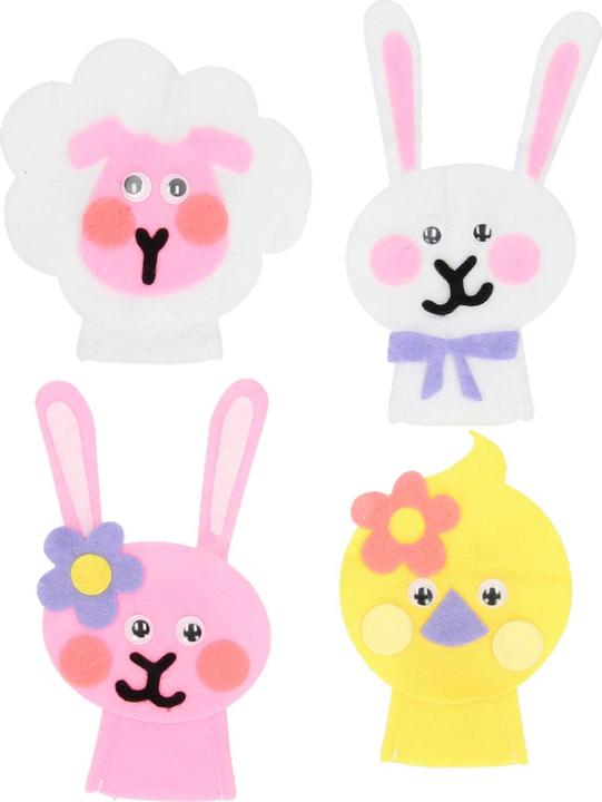 Actual product image Wins Holland Do-it-yourself finger puppets Easter, 4pcs.