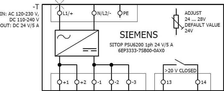 Produktbild Siemens DIN Rail Power Supply 24V 5A 120W