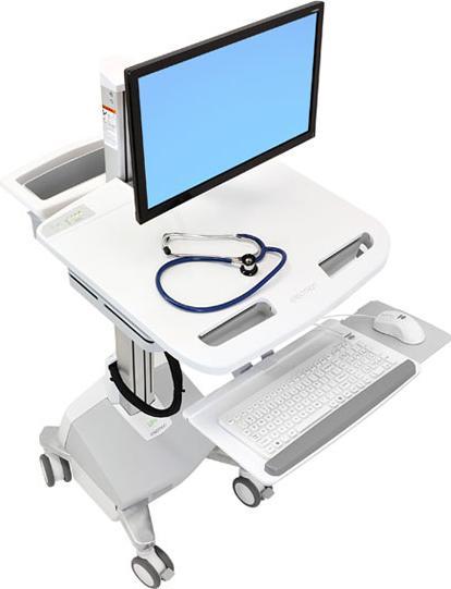 Actual product image Ergotron EMR Cart with LCD Arm, LiFe Powered - Cart for LCD Display / PC Equipment - Ku
