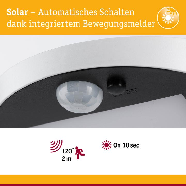 Image du produit Paulmann Applique murale solaire Ryse (145 lm, IP44)
