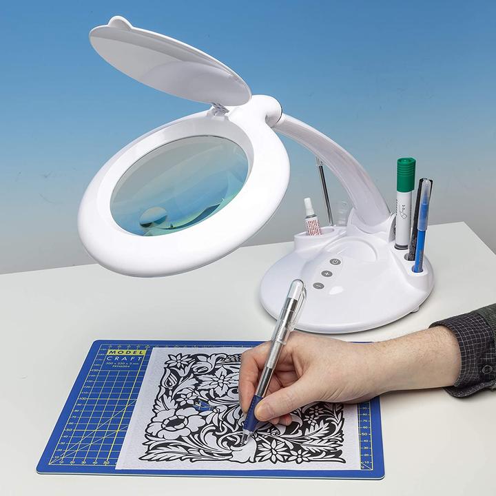 Actual product image Lightcraft LED Magnifier Table Lamp with Organiser