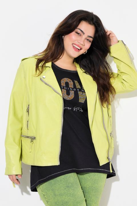 Produktbild Angel of Style Leder-Bikerjacke, echtes Leder, Farbe, Langarm (46)