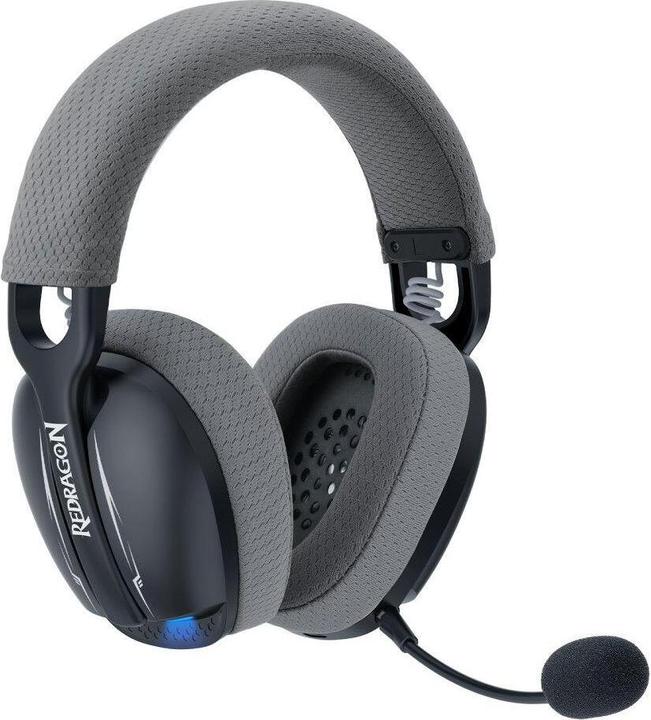 Actual product image Redragon Skuld Pro wired and wireless Bluetooth gaming headset black with blue lighting (Cable, Wireless)