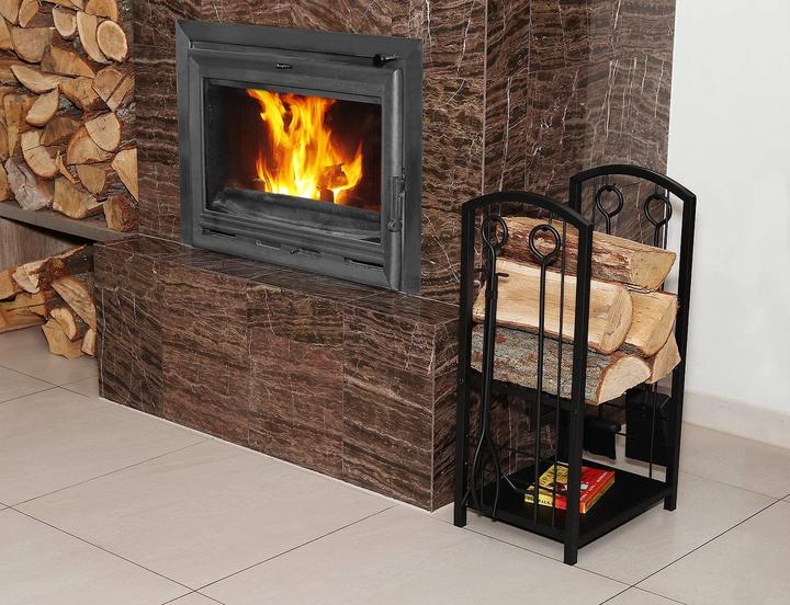 Produktbild Kaminer Holzkorb mit Kaminbesteck