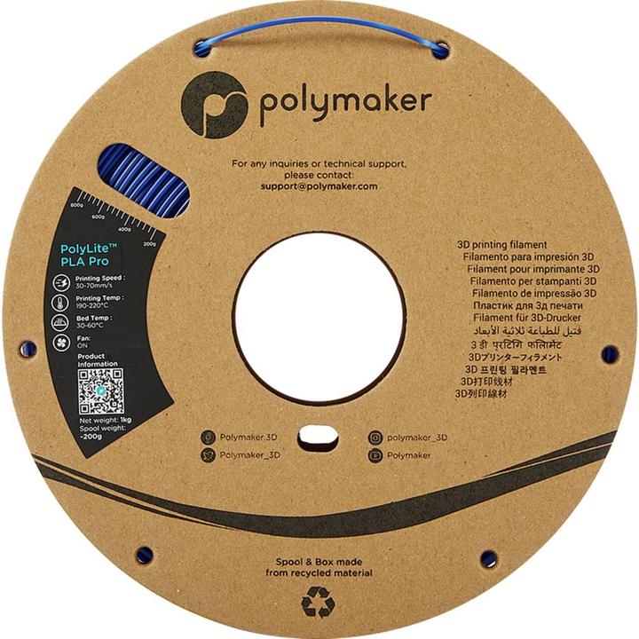 Immagine prodotto Polymaker PolyLite PLA PRO Blu 1,75mm 1kg (1.75 mm, 1000 g)