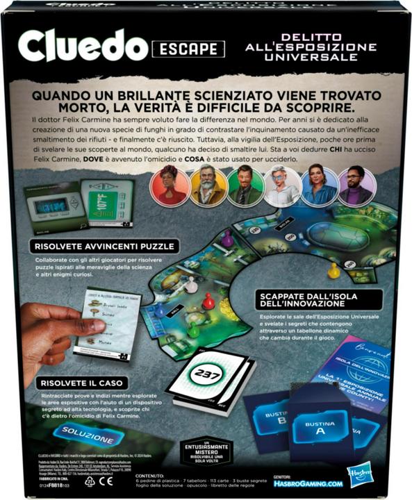 Immagine prodotto Hasbro Cluedo Escape - Delitto all'Esposizione Universale (Italiano)