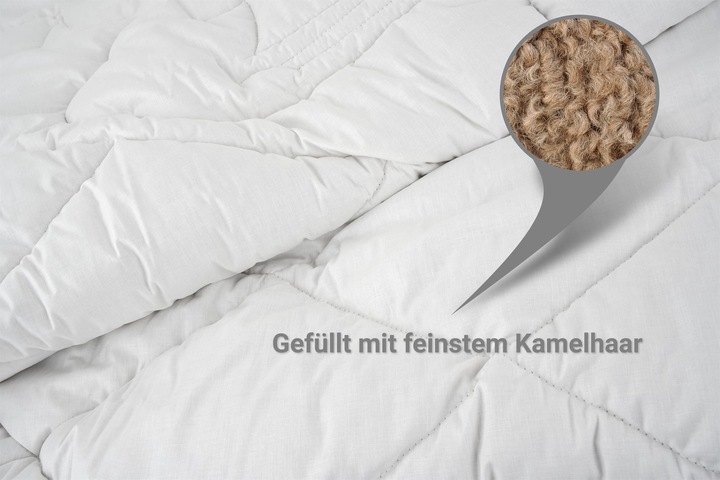 Produktbild Aspero Kamelhaar-Bettdecke RENNES (1.60 g, 135 x 200 cm)