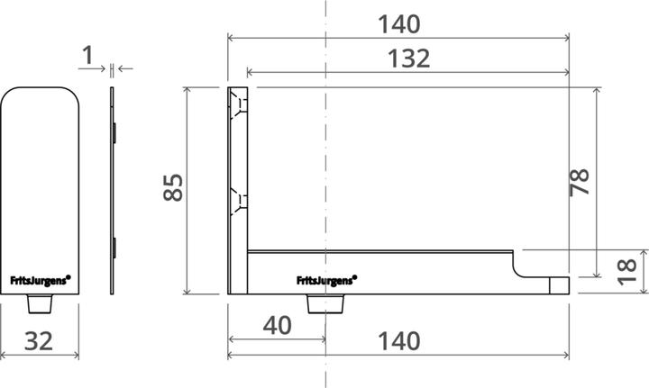Immagine prodotto FritsJurgens Cerniera della porta inferiore System One/G 40mm