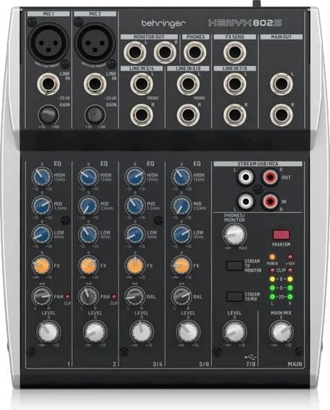 Actual product image Behringer 802S - 8-kanałowy kompaktowy mikser analogowy z interfejsem USB zaprojektowany specjalnie (Studio- and Livemixer)