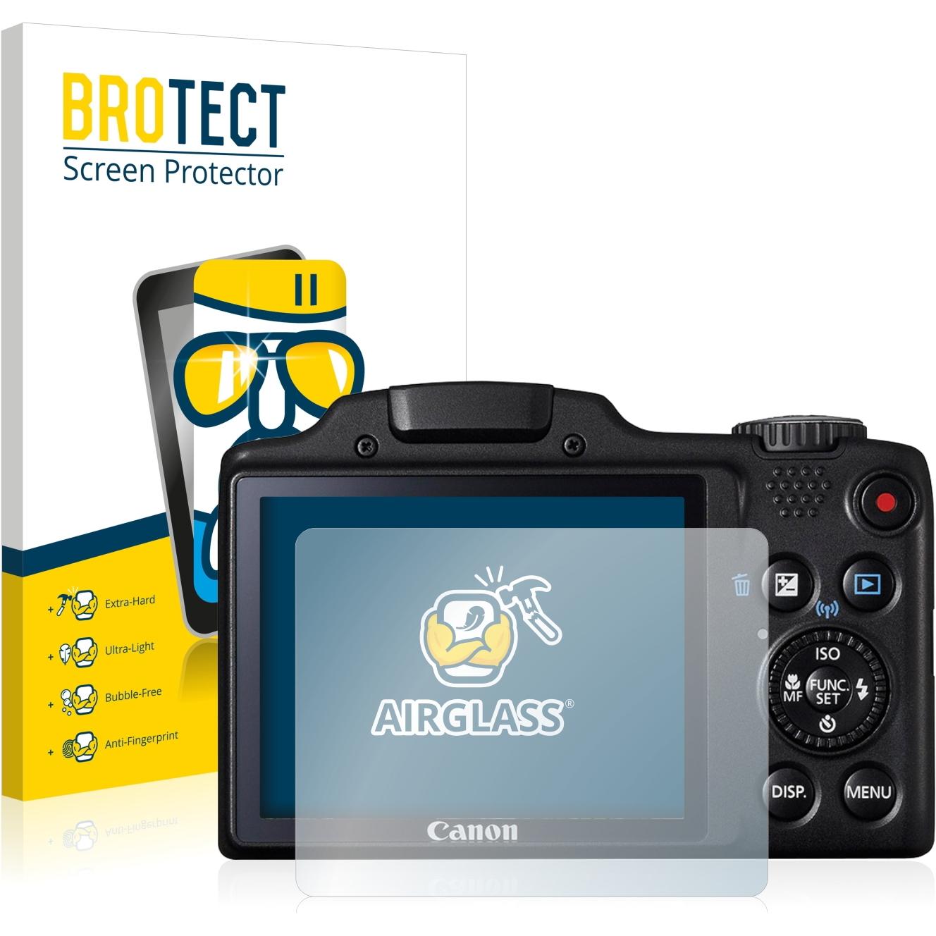 BROTECT AirGlass Panzerglasfolie (Displayschutz, PowerShot SX510 HS), Kameraschutz