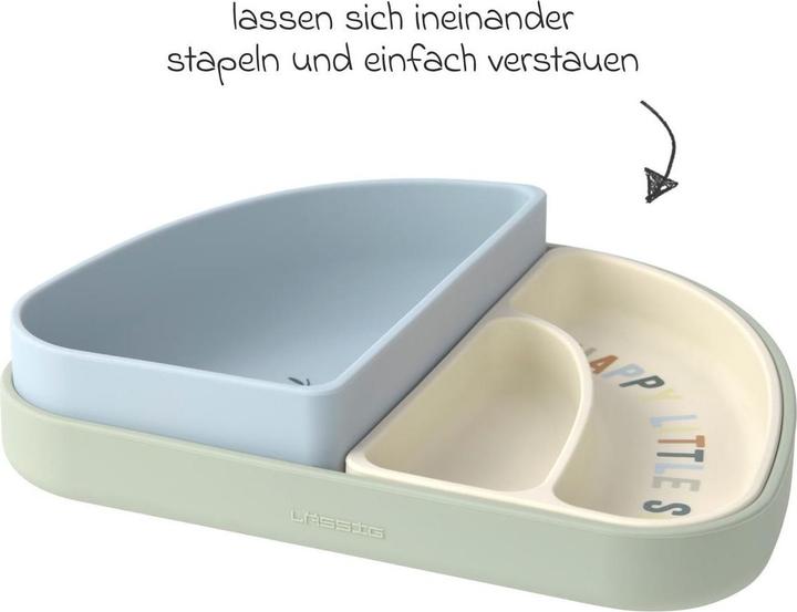 Productafbeelding Lässig Kinderteller & Breischalen Silikon Trennschalen Set Section Dish Set
