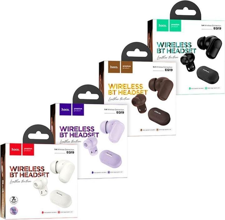 Produktbild Hoco Wireless headphones wireless earphone bluetooth TWS EQ19 brown (7 h, Kabellos)