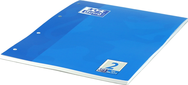 Produktbild Oxford Arbeitsblätterblock, A4, Lineatur 2 (A4, Liniert, Harter Einband)