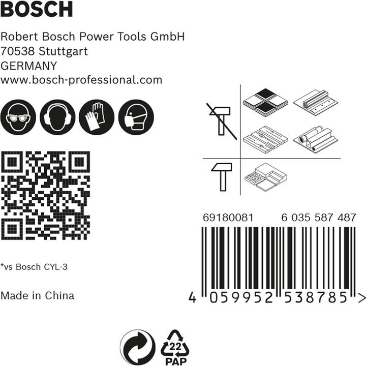 Actual product image Bosch Professional Zubehör EXPERT HEX-9 MultiConstruction drill bit set, 4/5/6/8 mm, 5 pcs. (8 mm, 5 mm, 6 mm, 4 mm)