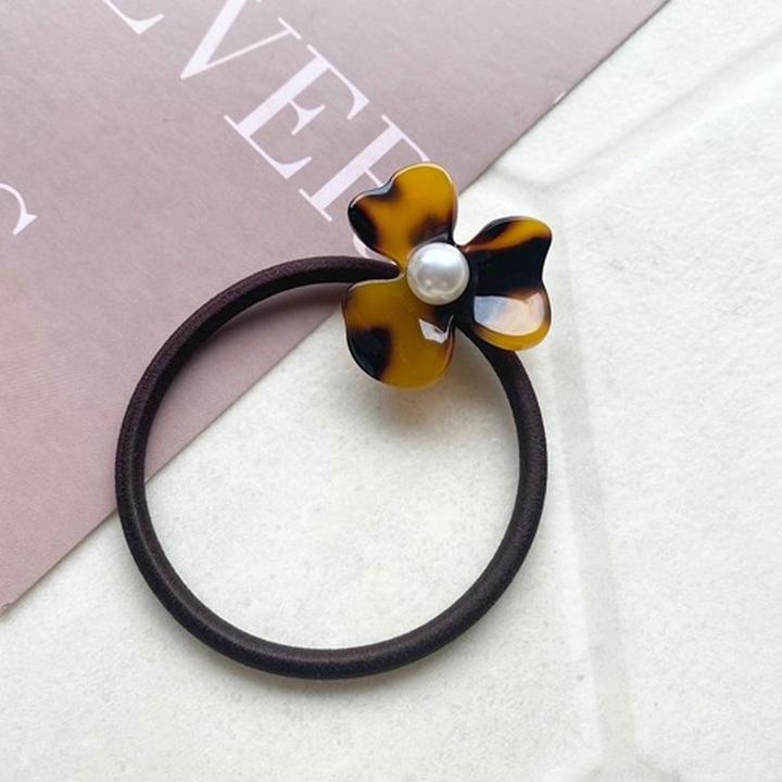 Immagine prodotto Avizar Haargummi mit Bernsteinblüte & Perle (Elastico per capelli)