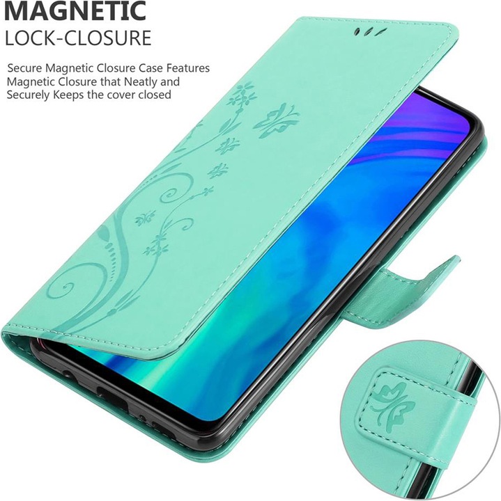 Actual product image Cadorabo Case Flower Book (Huawei Enjoy 9S)