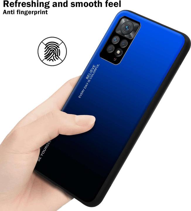 Actual product image Cadorabo Bumper Case for Xiaomi RedMi NOTE 11 PRO 4G / 5G TPU 2 Farben Glas (Xiaomi Redmi Note 11 Pro, Xiaomi Redmi Note 11 Pro 5G)