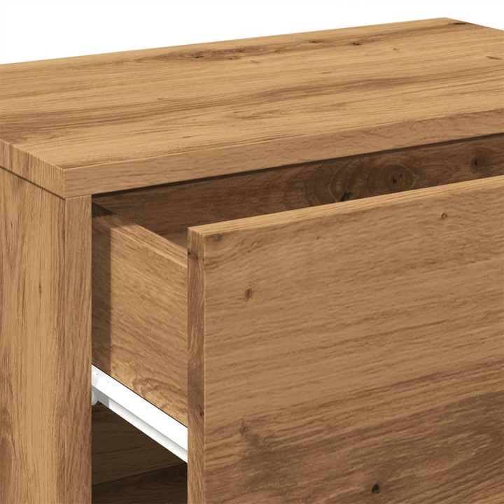 Produktbild VidaXL Wand Nachttisch Nachtschrank Nachtkommode Hängend 2 Stk. Artisan-Eiche (46 x 29.5 x 30 cm)
