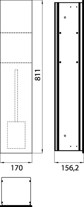 Produktbild Emco asis modules 2,0 module WC, modèle encastré, butée à droite, 975428552, 975428552