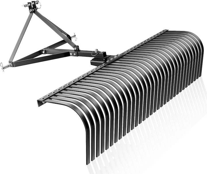 Wiltec Rasentraktor Heuharke 152cm Heurechen Rechen Laubrechen Gartenrechen