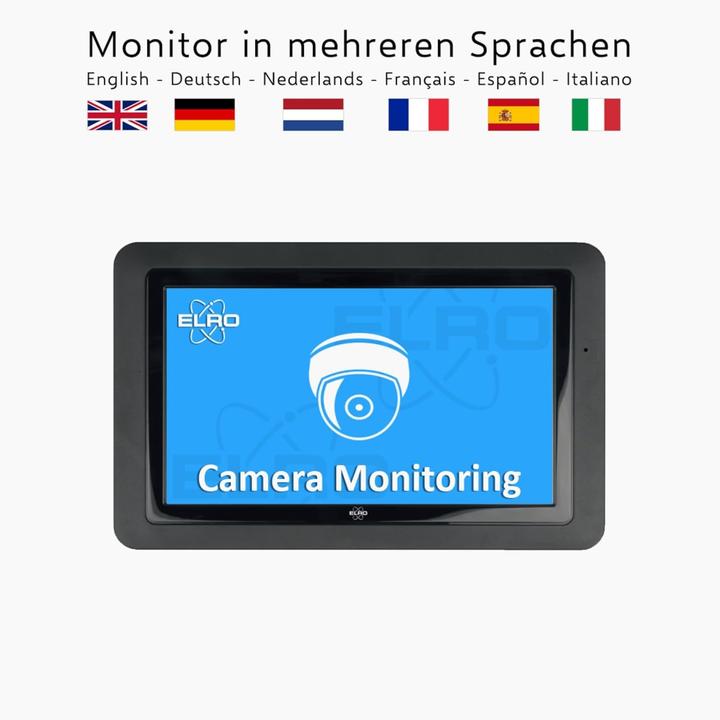 Actual product image Elro CZ60RIPS-4 Draadloze 1080P HD Complete Beveiligingscamera Set - Met 4 cameras, 9 inch monitor en App (1920 x 1080 Pixels)