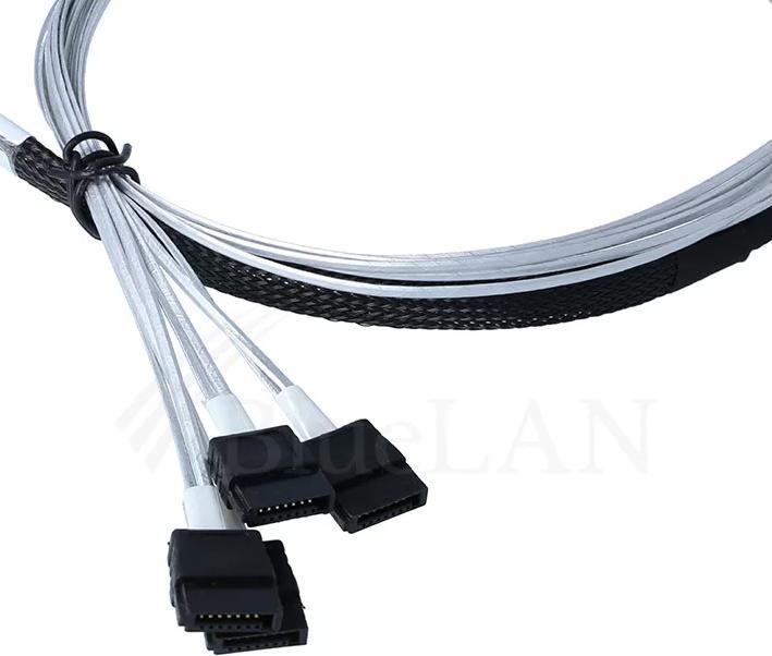 Actual product image BlueLAN internal MiniSAS Hybrid cable SFF-8087/4x SATA 50cm (50 cm, SATA)