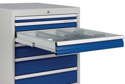 Produktbild HP Autozubehör Schubladenschrank H1019xB1005xT736mm lichtgrau/signalblau 8 Schubl. Vollauszug (100.50 cm, 101.90 cm)