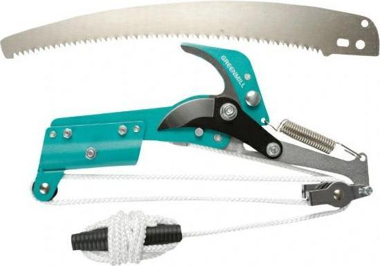 Greenmill GR6603 Astschere mit Seilzug und Säge Baumsäge Sägelänge: 30 cm Max. Schnittdurchmesser: 3
