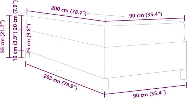 Actual product image vidaXL Bedstead (90 x 200 cm)