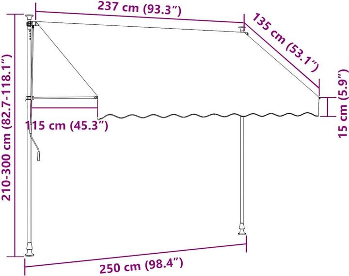 Produktbild vidaXL Markise (2.50 m)