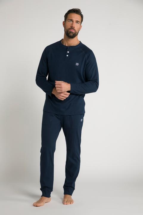 Produktbild JP1880 Schlafanzug, Henley, Langarm, lange Hose (6XL)