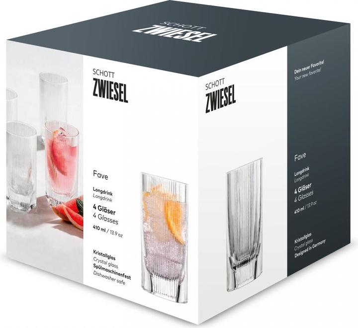 Produktbild Zwiesel Longdrinkglas Fave 79 4 Stück (4.10 dl, 4 x, Longdrinkgläser)