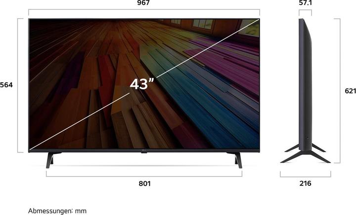 Produktbild LG 43UT80006LA.API (43", UT80, LED, 4K, 2024)