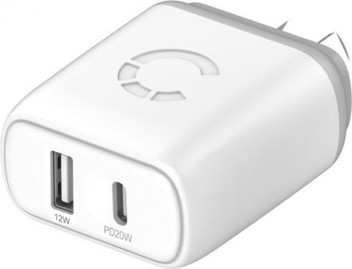Image du produit Cygnett PowerPlus 32W USB-C PD Dual Port Wall Charger - EU White (32 W)