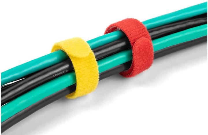 Produktbild Delock Klett-Kabelbinder L 150 x B 12 mm farbig Set 10 Stück (Klettkabelbinder, 150 mm, 10 Stk.)