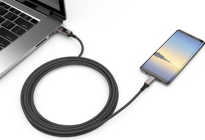 Produktbild Smrter Speedy USB Ladekabel auf USB-C (1m), schwarz ( SPEEDY C BK) (1 m, USB 2.0)