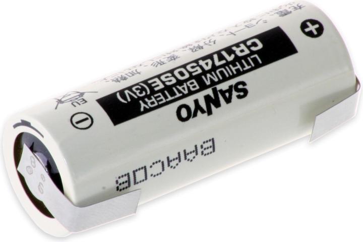 Actual product image FDK CORPORATION Lithium battery CR 17450SE, A, with U-solder tab, 3 V-, 2500 mAh (1 pcs., CR17450, 2500 mAh)