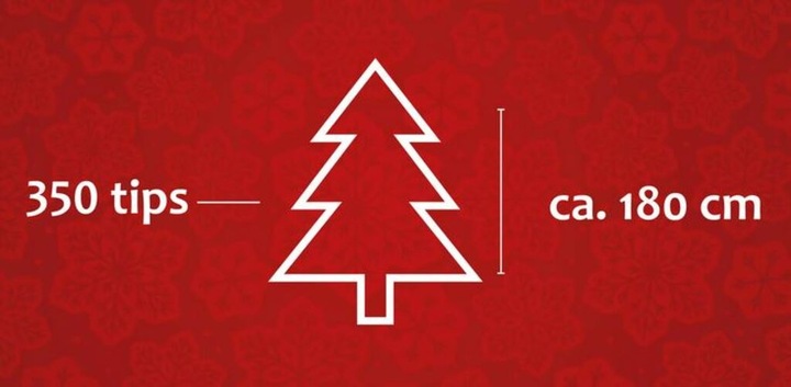 Actual product image Christmas Gifts Xmas tree fir 180cm 350tips (180 cm)