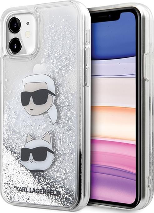 Produktbild Karl Lagerfeld KLHCN61LDHKCNS iPhone 11 / Xr 6.1" srebrny/silver hardcase Liquid Glitter Karl & Chou (Apple iPhone 11)