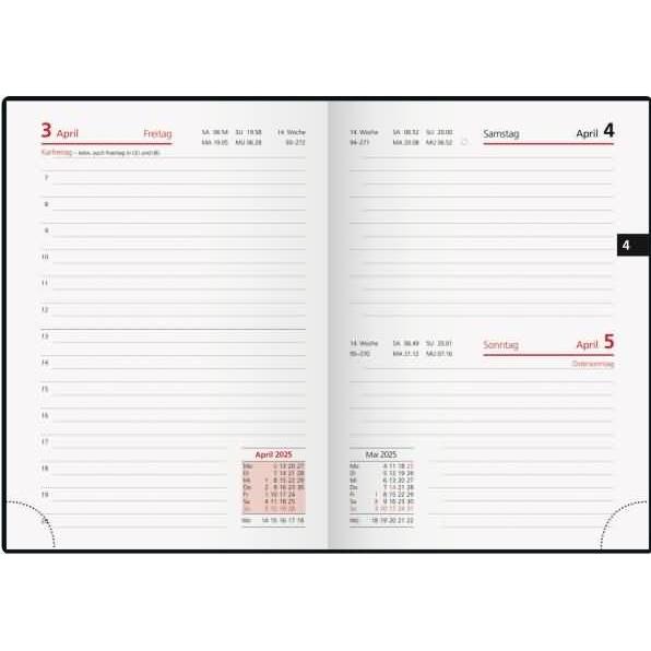 Thumbnail - Baier & Schneider, Agenda, rido/idé 7018223025 Taschenkalender Modell Technik III (2025) 'Icecoffee' 1 Seite = 1 Tag A6 ...